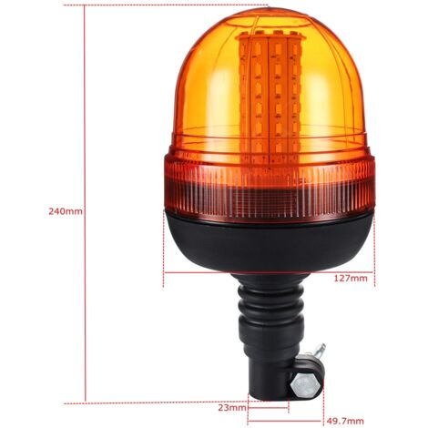 Attacco Rotante Per Lampeggiante DIN - Supporto Per Luce Da Trattore, 12V 1A