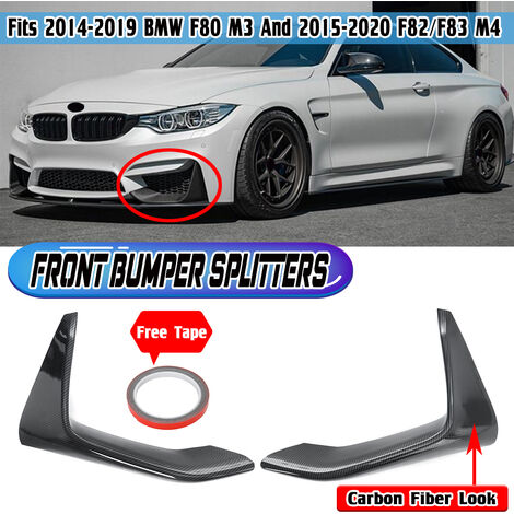 In Fibra di carbonio Paraurti Anteriore Splitter Lip Wrap Angolo Per BMW  E93 325i 328i 335i 2006-2013 ZebraA