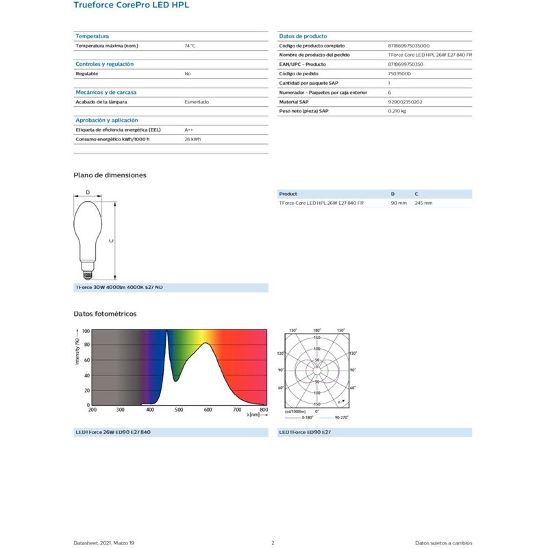 LAMPADA LED PHILIPS ATTACCO E27 LED CLASSIC 11,5 W A67 LUCE  CALDA-NEUTRA-BIANCA