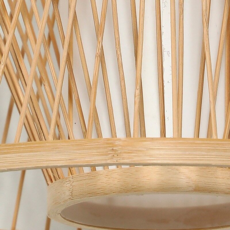 Lampada a sospensione Rise in bambù con interruttore e presa di corrente  Colore Nero
