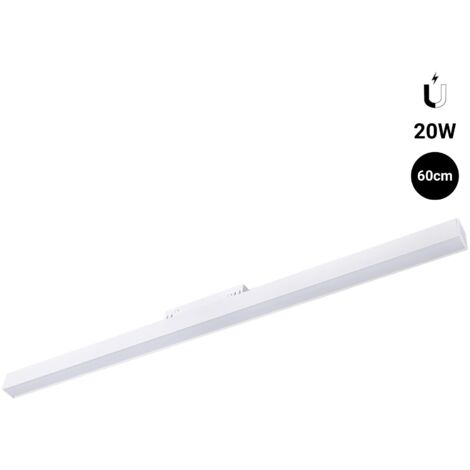 Faretto Lineare Led Opalino A Binario Magnetico V W Bianco Neutro