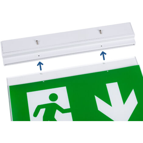 AtR Lampada Di Emergenzia Con Freccia Verso L'Alto – Uscita Di Sicurezza Per Soffitto E Parete, Alimentazione 200-240V, Autonomia 120 Minuti, Batteria Ni-Cd 3.6V