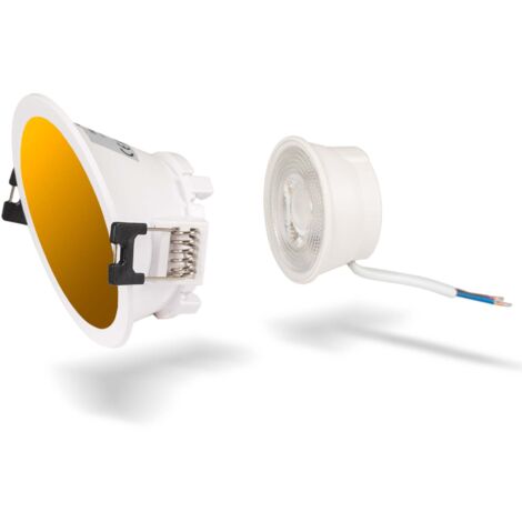 Lotto Aro downlight rotondo asimmetrico Ø85mm + Modulo LED MR16 5W - Bianco Caldo