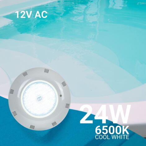 Faro LED subacqueo per piscina in fibra - 12V AC - 24W - IP68 - - Bianco Freddo