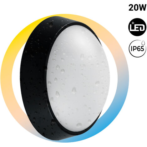 Plafoniera LED Rotonda 23W IP65 – 3450LM, CCT Regolabile 3000K-6500K, Impermeabile, In ABS+PC, Per Interni Ed Esterni