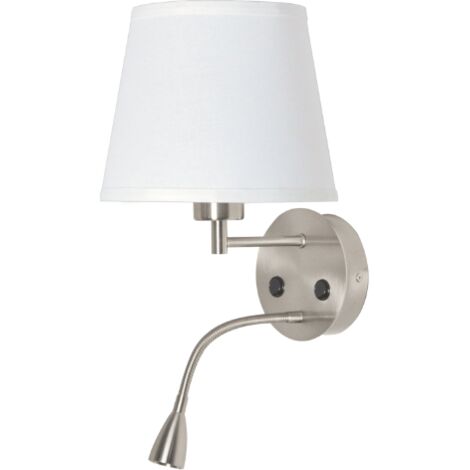 Applique "PAIR" E27 con faretto da lettura a LED da 3W