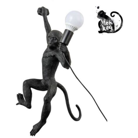 Lampada da parete scimmia in resina "César"