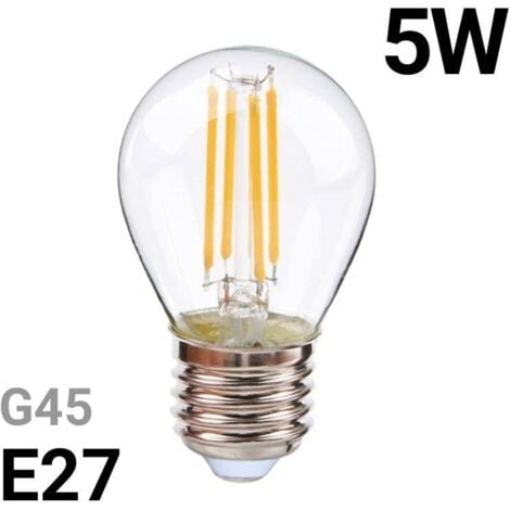 Lampadina a filamento sferico LED E27 5W G45 Temperatura di colore Bianco  Neutro