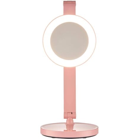 Lampada da tavolo con specchio da trucco 8W CCT Dimable Colore Rosa