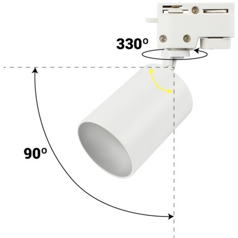 Faretto A Binario Led Monofase Gu Orientabile