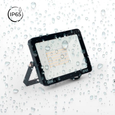 Faro LED esterno 50W - 95lm/W - IP65 - Nero - Bianco Freddo