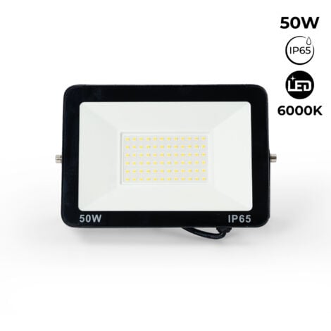 Faro LED esterno 50W - 95lm/W - IP65 - Nero - Bianco Freddo