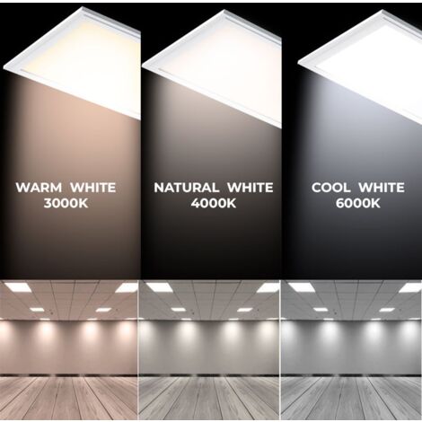 Set di 10 pannelli LED ultrasottili 60x60 per controsoffitto 40W Eq 400W