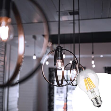 Lampadina a filamento LED E27 60 - 8W - Trasparente - Bianco Freddo