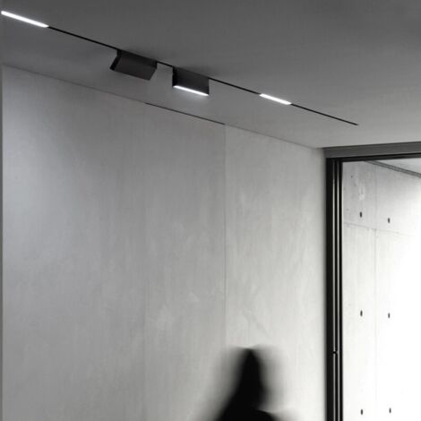 Faretto lineare LED orientabile a binario magnetico 48V - 6W - - Bianco Caldo