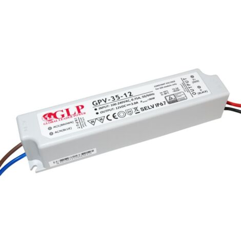 Alimentatore a tenuta stagna 12V DC - 35W - IP67 - GLP