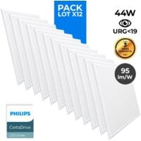 Lotto da 12 Pannello LED sottili 60X60 cm - Driver Philips - - Bianco Neutro