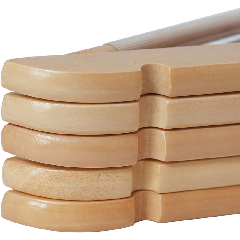 Set 50 Grucce In Legno Massello Con Tacche E Barra Porta Ganci Girevole Antiscivolo Lunghezza 445 Cm 56154351