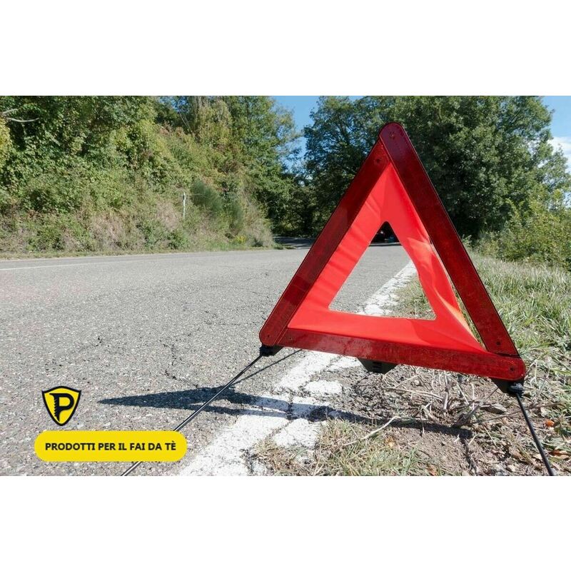 Triangolo Emergenza + custodia stradale RHUTTEN sicurezza incidente  catarifrangente auto