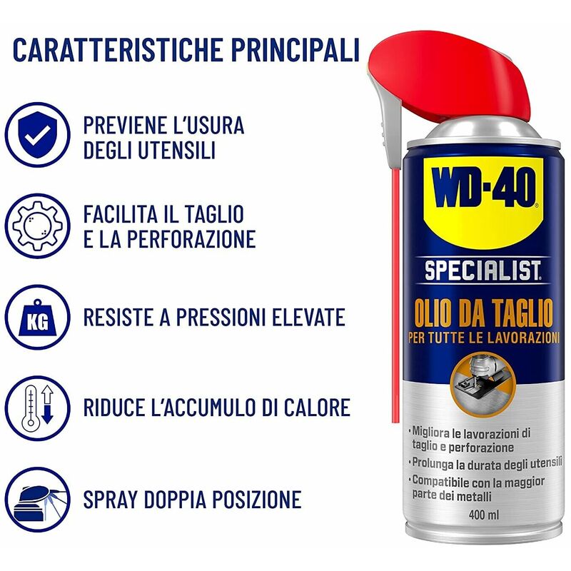 WD-40 Olio da Taglio Spray Specialist x tutte le lavorazioni - da 400 ml