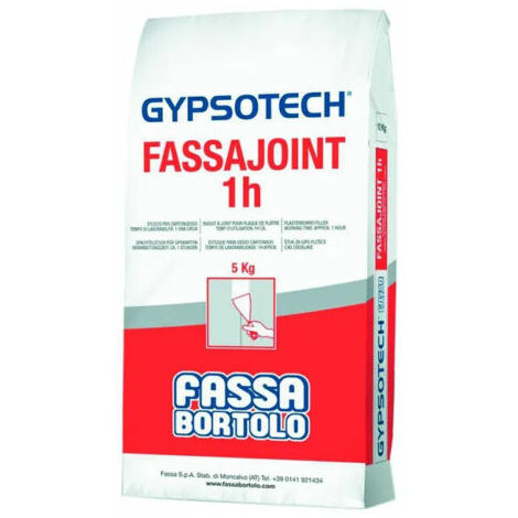 Stucco Cartongesso FASSAJOINT 1h ideale per guinti e rasature in sacco - da 5 Kg