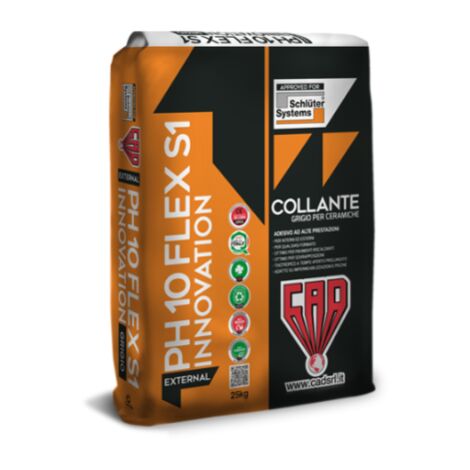Collante Piastrelle Pavimenti CAD FLEX S1 Formula Tedesca Schlueter Sistems – 25Kg (1/2)