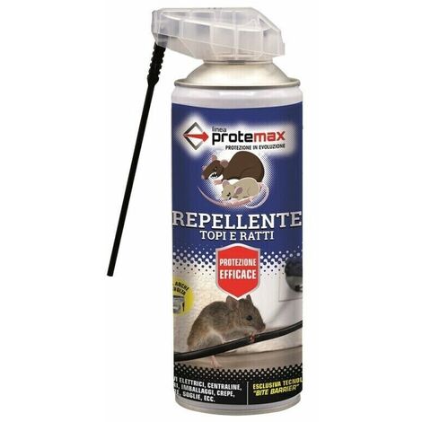 Disabituante Repellente Topi Ratti Protemax Spray pronto uso con aromi naturali.