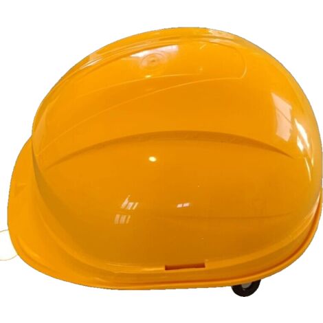 Elmetto caschetto casco di protezione per lavoro cantiere muratore giallo in ABS (1/5)