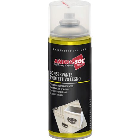 Protettivo Conservante Legno AMBRO-SOL x mobili, porte, finestre, infissi 400 ml