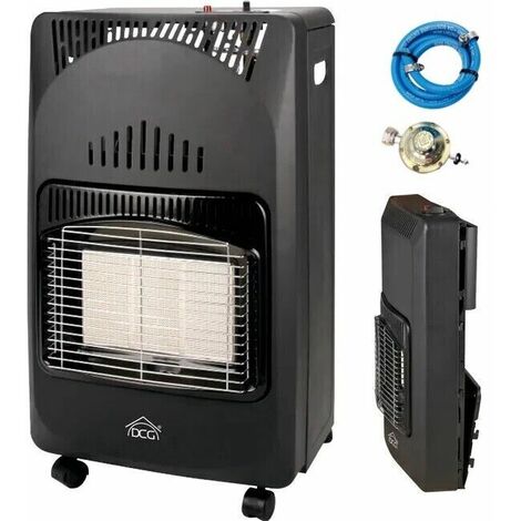 Stufa a Gas GPL infrarossi Pieghevole DCG GH03N + Regolatore di pressione 15 kg