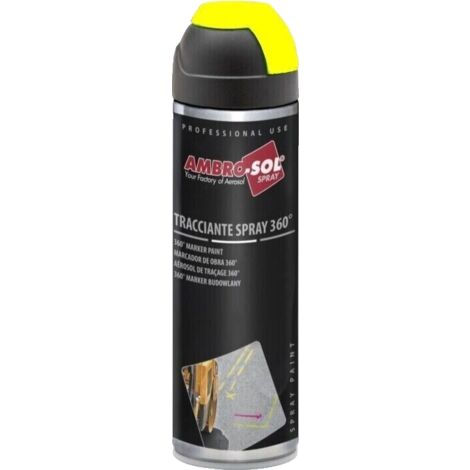 Vermice Tracciante Marker - Giallo Fluorescente - AMBRO-SOL Spray 360° da 500 ml