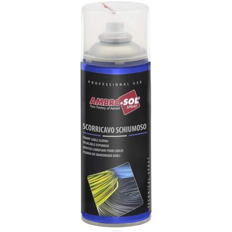 Scorricavo Schiumoso Ambro-Sol Scivolante Spray per fili, cavi elettrici 400 ml