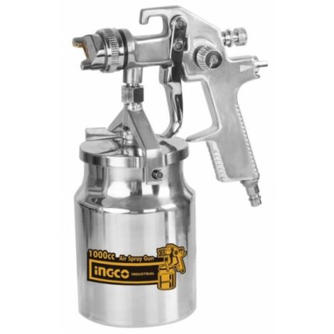 Aerografo Pistola per Verniciare a Spruzzo 1,4mm INGCO 1000C Serbatoio Inferiore (1/3)