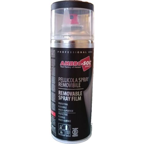 Vernice Pellicola Spray Rimovibile Elastic AMBRO-SOL Auto Moto BIANCO OPACO – 400ml