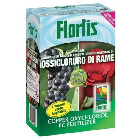 OSSICORURO DI RAME FUNGICIDA PIANTE concime curativo OIDIO MALBIANCO FLORTIS 250 (1/5)