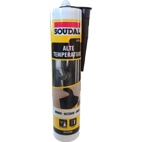 Mastice Silicone Alta Temperatura NERO SOUDAL resistente al calore Stick 310 ml