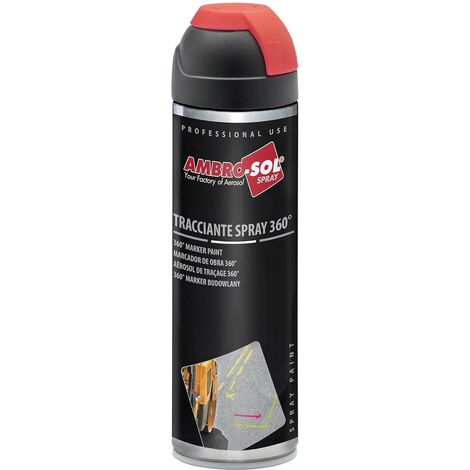 Vermice Tracciante Marker – ROSSO Fluorescente - AMBRO-SOL Spray 360° da 500 ml