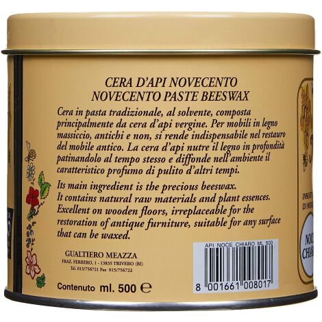 Cera d'Api in pasta Novecento per colorare pulire colore noce scuro 500 ml – NEUTRA