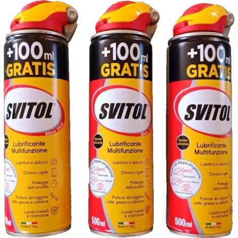 Svitol Lubrificante Sbloccante Spray Professionale Cap Doppia Azione 500 ml – 3 pz