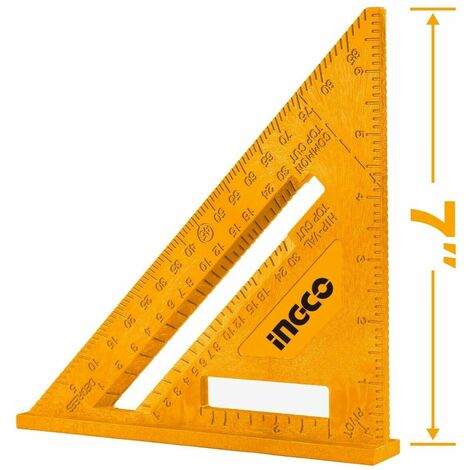 Squadra per Carpentiere 7” INGCO Antiurto in ABS Ultra Leggera con Bordo 18  cm