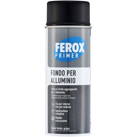 Fondo primer spray per lamiere in alluminio FEROX AREXONS colore grigio da 400ml