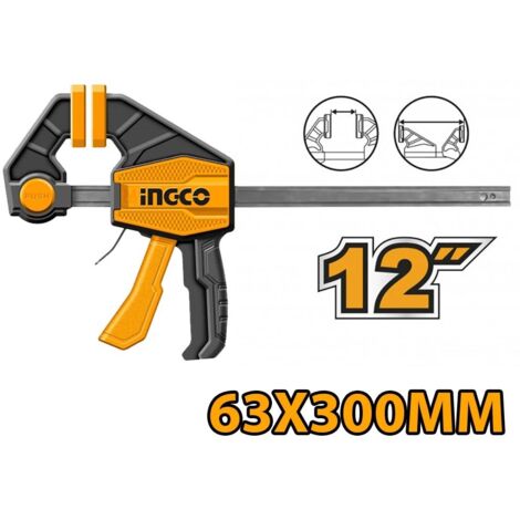 Morsetto Sgancio Rapido INGCO Strettoio a Sgancio Rapido 63x300 mm per Falegname