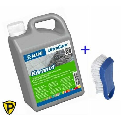 Keranet Mapei Pulitore Concentrato Liquido Pulizia Cemento - kit flacone da 1 L + spazzola