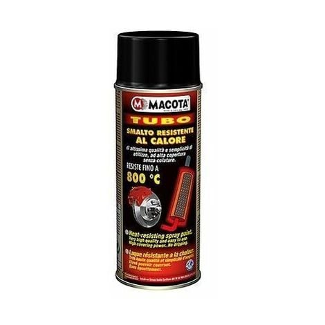 Vernice Spray Alte Temperature 800° Macota per Pinze Freni Auto Moto da 400  ml – colore NERO