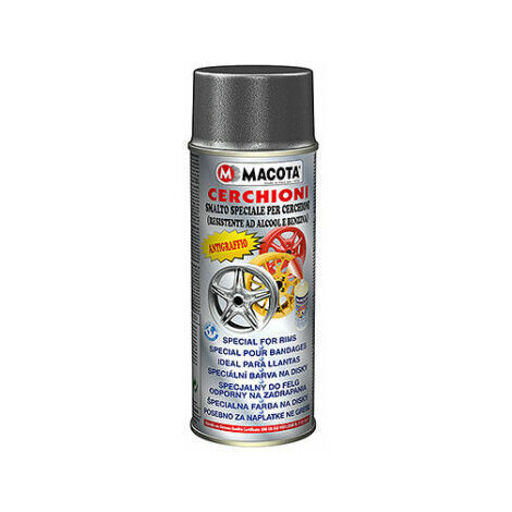 Vernice Spray per Cerchioni Macota Speciale Smalto Acrilico 400 ml – colore BIANCO METALLIZZATO
