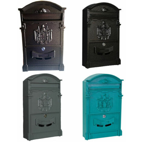 Cassetta Postale per poste Modello regina per esterno 260x90x410 h con 2 chiavi – col. VERDE