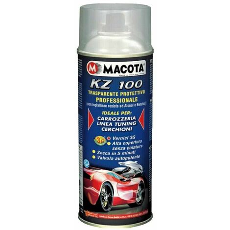 MACOTA KZ100 Trasparente Lucido Professionale Vernice Protettiva Spray – 200 ml