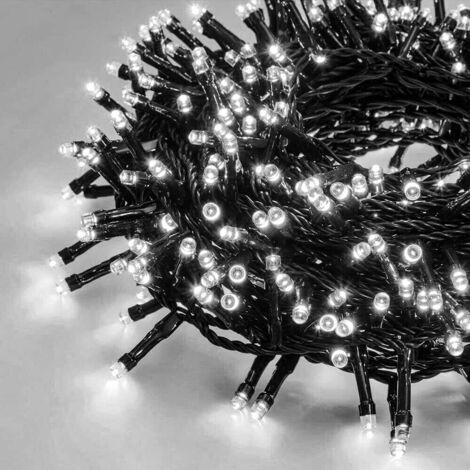 Luci Led per Albero di Natale colore Bianco Freddo 450 led da 15 Metri e 8 Funzi