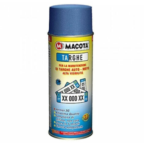 Vernice Spray MACOTA Targhe 400ml Pittura Tuning Targa Auto – Col. BLU