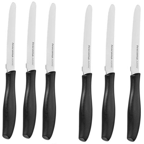 Coltello multiuso pezzi 6 Tescoma 862011 sonic acciaio inossidabile lama 12 cm colore nero (1/3)